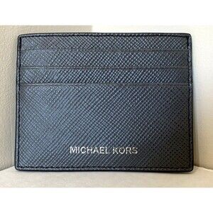 New Michael Kors Harrison Tall card case Leather Greyhound